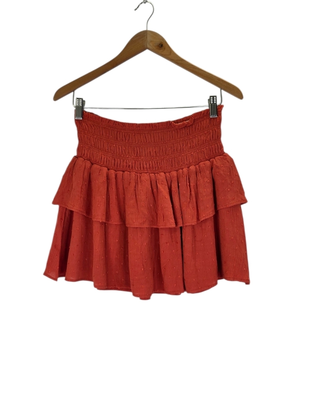 Altar’d State Mini Bohemian Swiss Dot  Skirt Tiered Ruffle Layers Size Medium